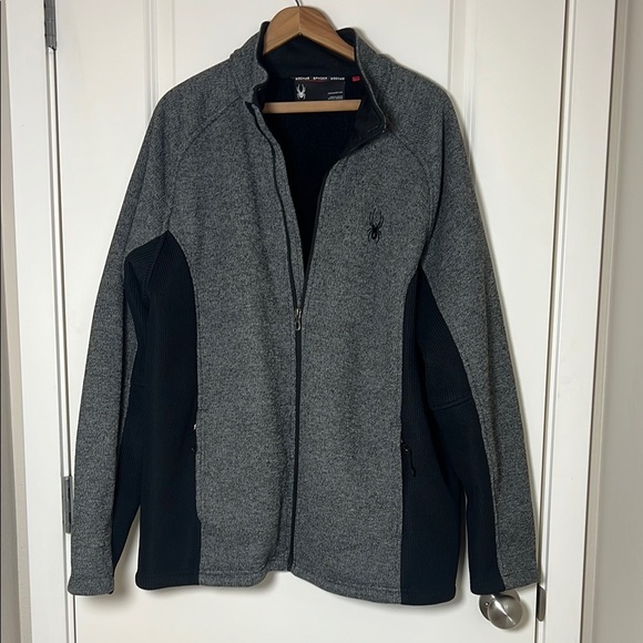 Spyder Full-Zip Grey Black Jacket XXL - Picture 1 of 8